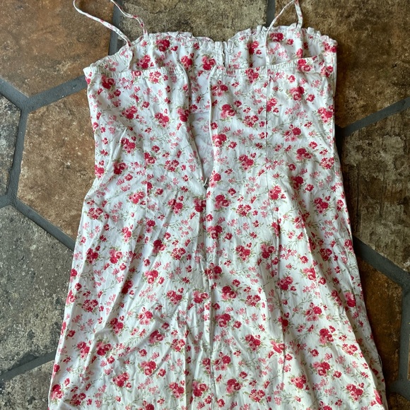 Floral rose sundress cotton spaghetti strap sun dress Rampage size 6 - Picture 2 of 9